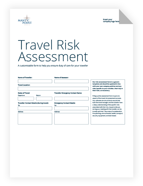 Travel Risk Assessment Form Download
