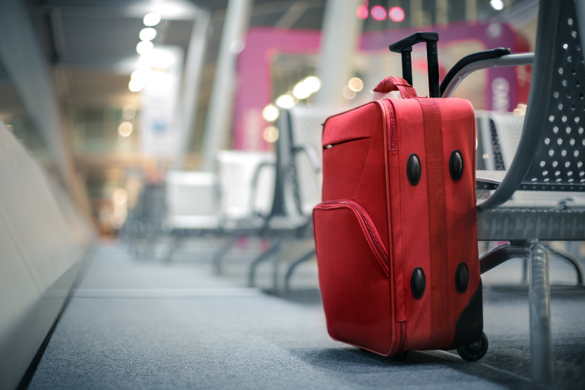 A suitcase representing a rise in lost luggage at airports